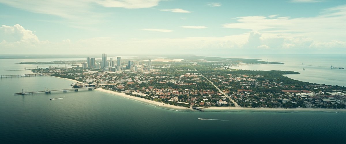 Painterly banner illustration of Progress Village