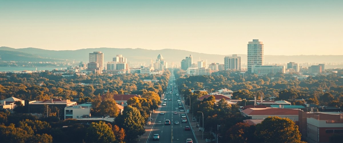 Painterly banner illustration of Queanbeyan West