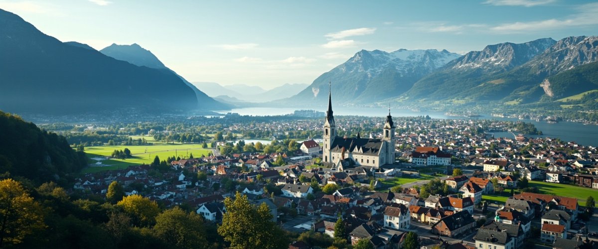 Painterly banner illustration of Rehetobel