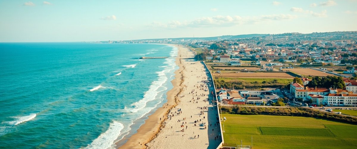 Painterly banner illustration of Rivedoux-Plage