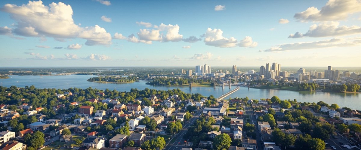 Painterly banner illustration of Riverview