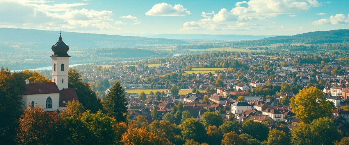 Painterly banner illustration of Rohr im Kremstal