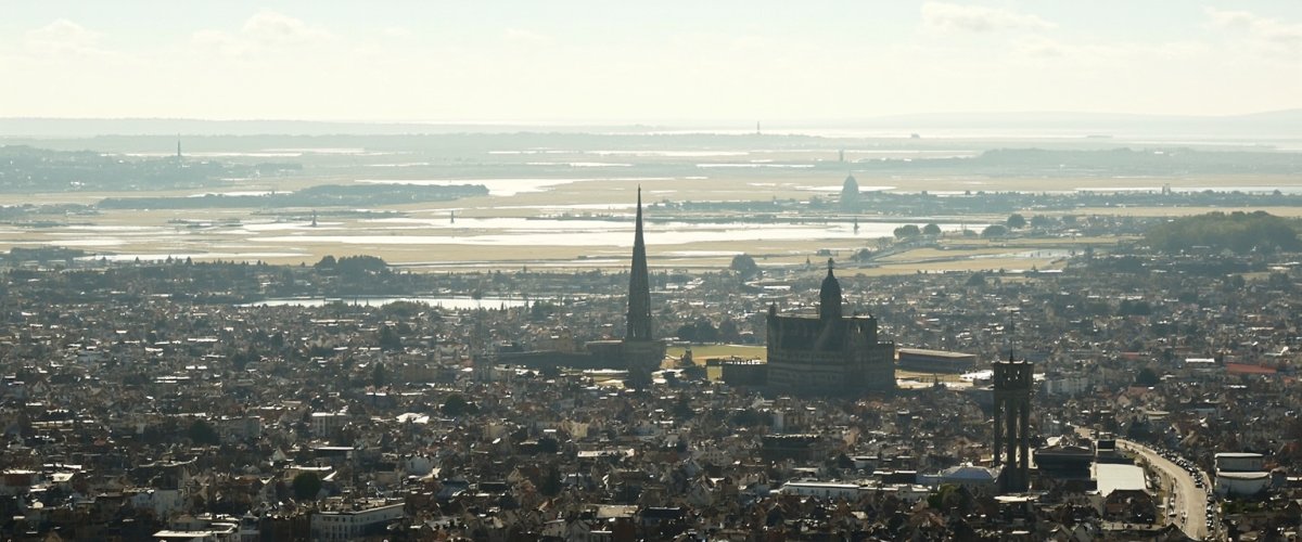 Painterly banner illustration of Saint-Aubin-en-Bray