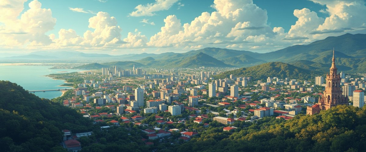 Painterly banner illustration of San Bartolo Ozocalpan