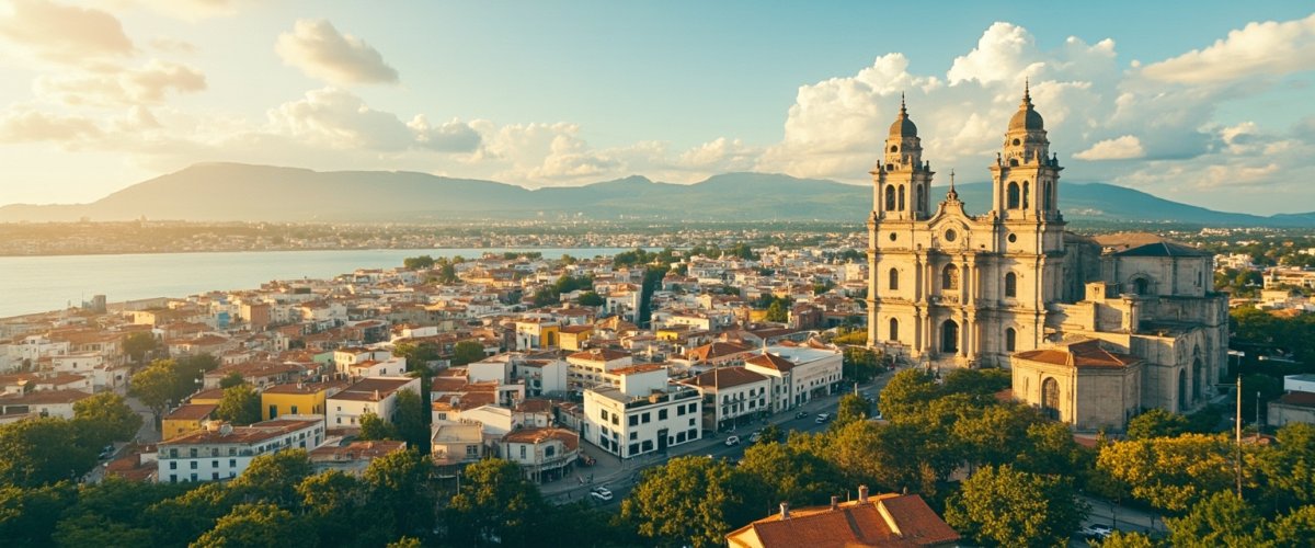 Painterly banner illustration of San Sebastián Tutla