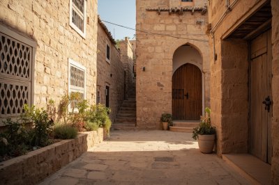 AI-generated travel thumbnail for Sanaa
