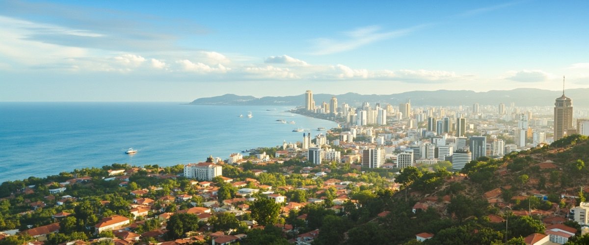 Painterly banner illustration of Santa Rita do Novo Destino
