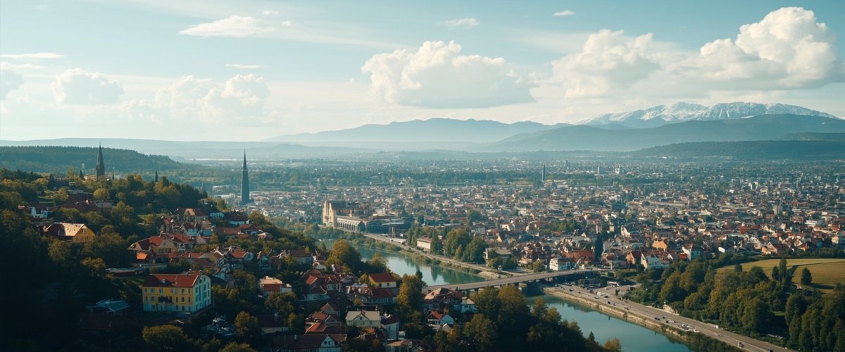 Painterly banner illustration of Schlehdorf