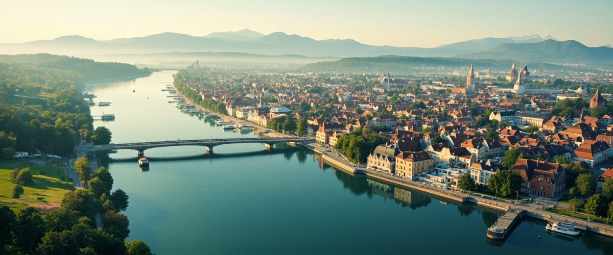 Painterly banner illustration of Schwarzhofen