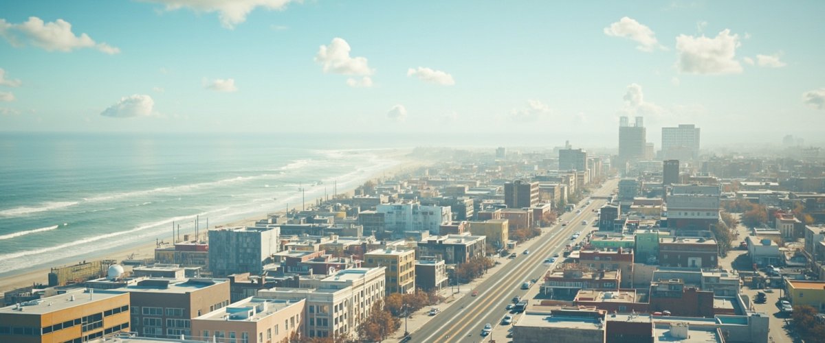 Painterly banner illustration of Seaside Heights