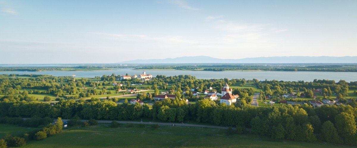 Painterly banner illustration of Senieji Trakai