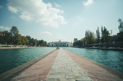 AI-generated travel thumbnail for Sheki