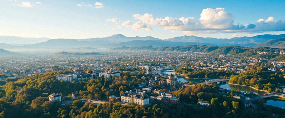 Painterly banner illustration of Sion District