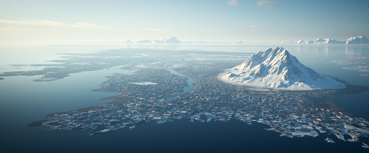 Painterly banner illustration of Sisimiut