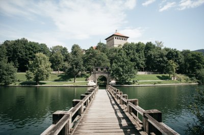 AI-generated travel thumbnail for Škofja Loka