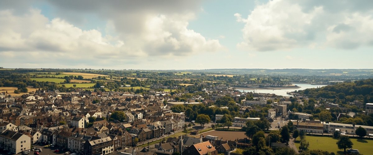 Painterly banner illustration of Somerton
