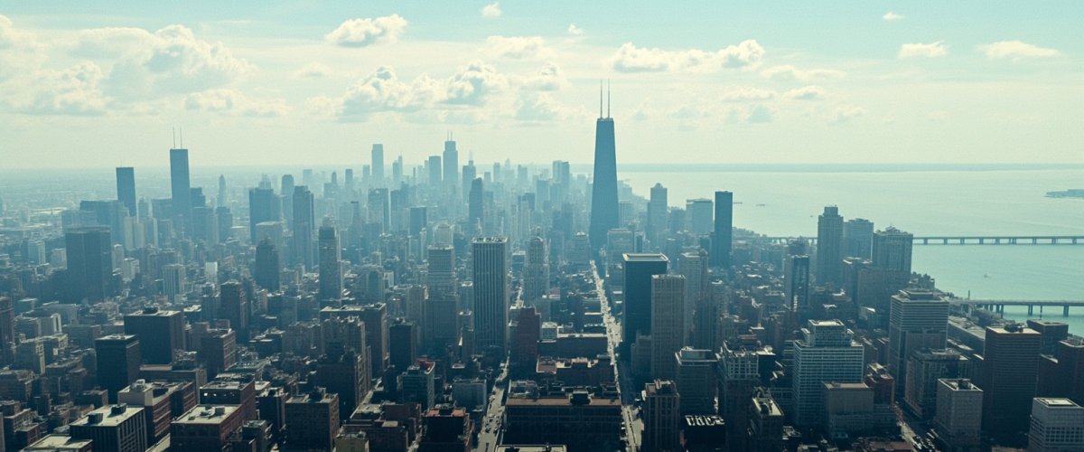 Painterly banner illustration of South Chicago Heights