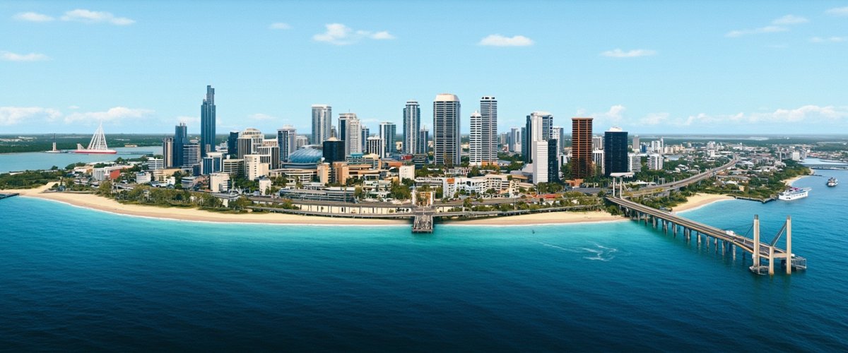 Painterly banner illustration of South Mackay