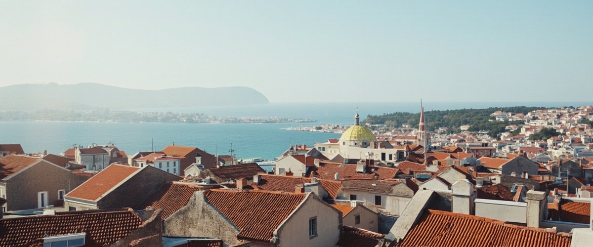 Painterly banner illustration of Stari Grad