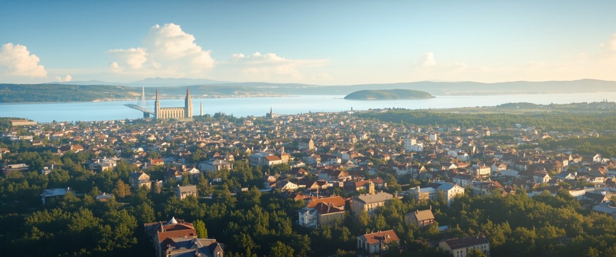Painterly banner illustration of Stoeneşti