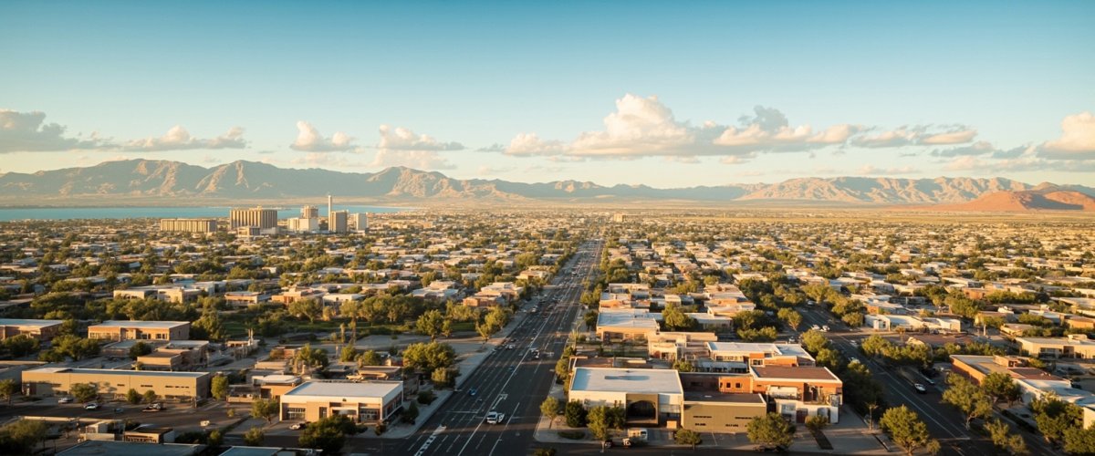 Painterly banner illustration of Sun City