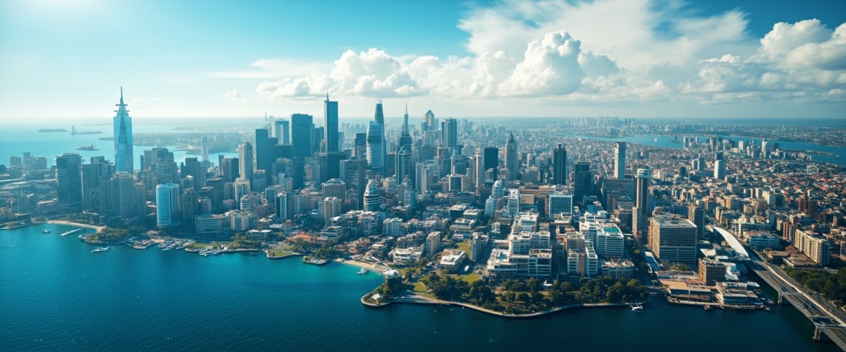 Painterly banner illustration of Sydney