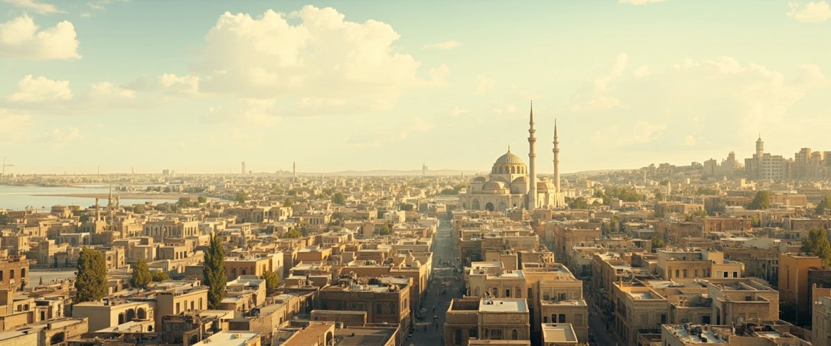 Painterly banner illustration of Tell Abyad District