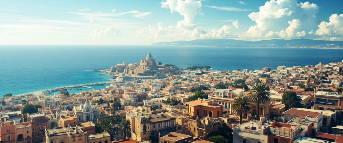 Painterly banner illustration of Termini Imerese