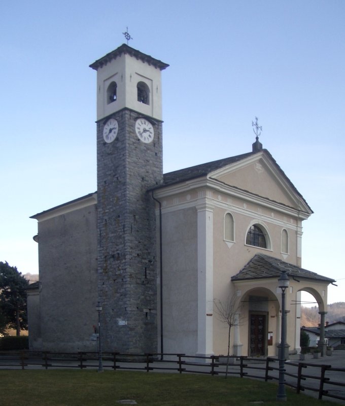 San Grato parish church , Trausella, Turin, Italy