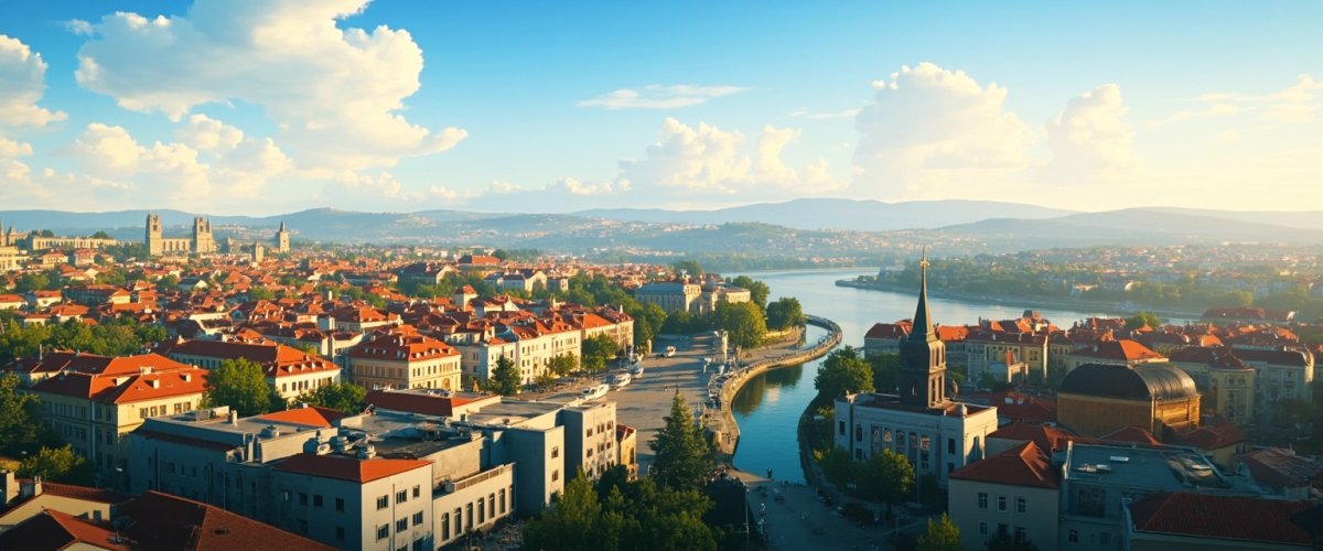 Painterly banner illustration of Valea Roșie