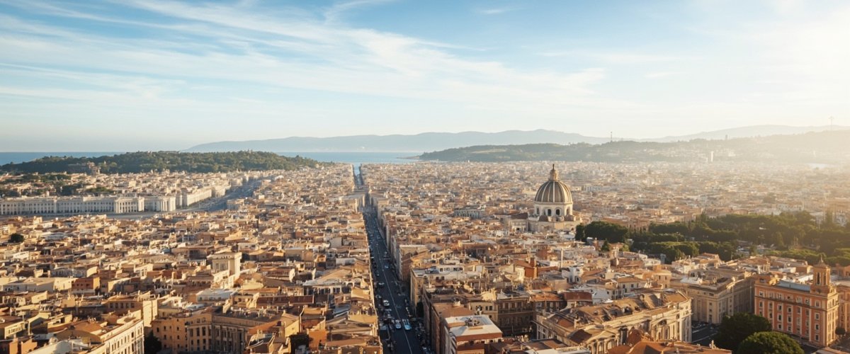 Painterly banner illustration of Vatican City