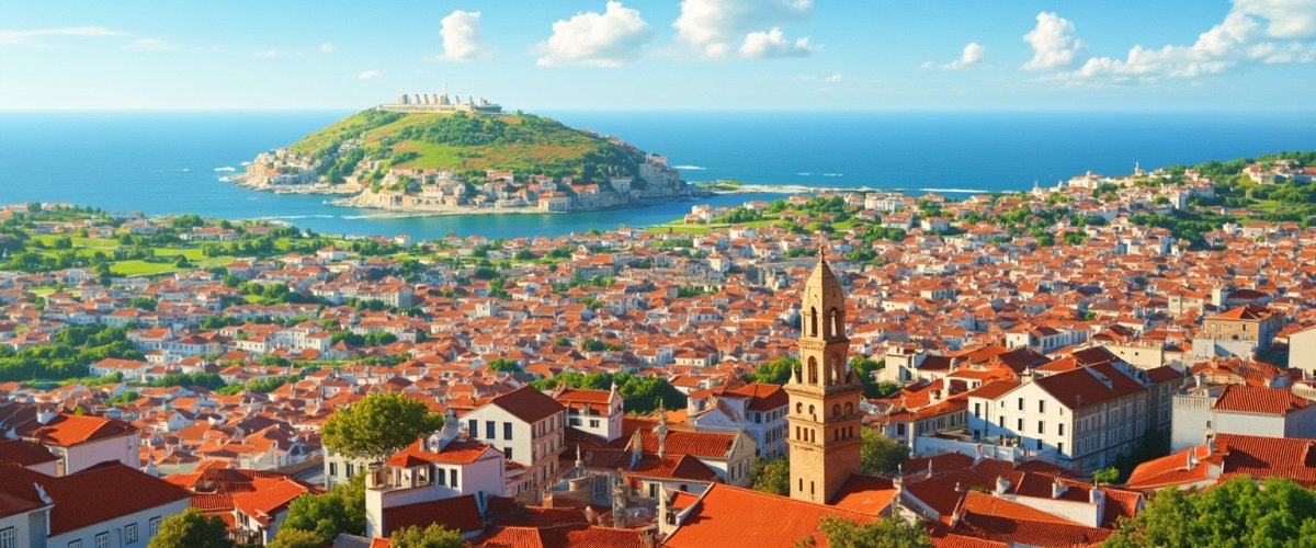 Painterly banner illustration of Vila Boa do Mondego