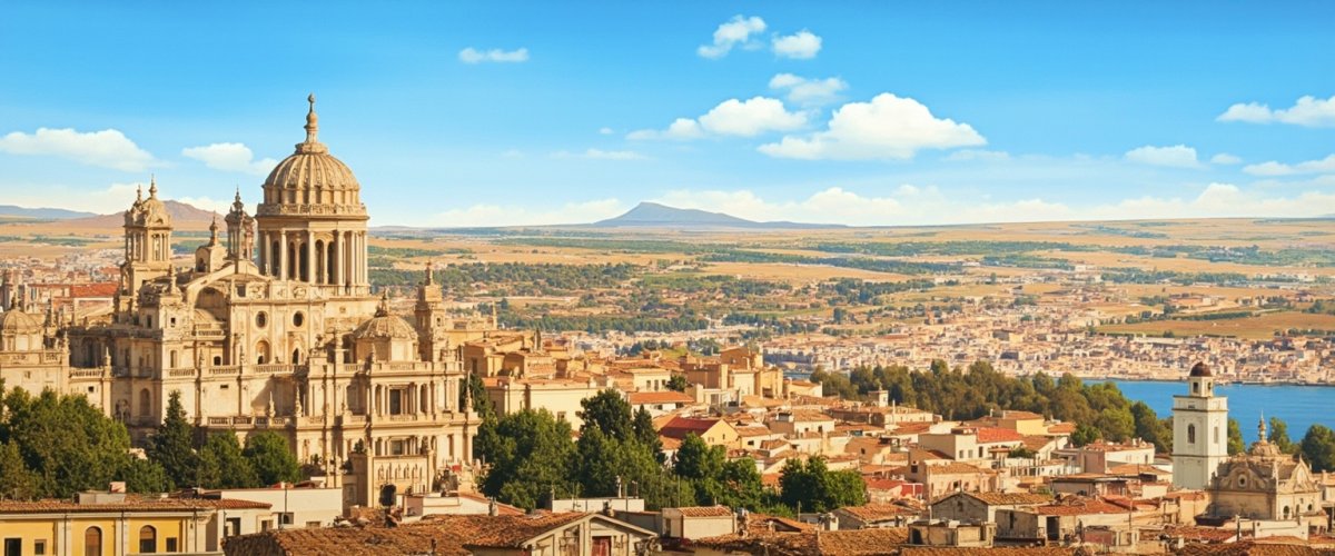 Painterly banner illustration of Villalba de los Llanos