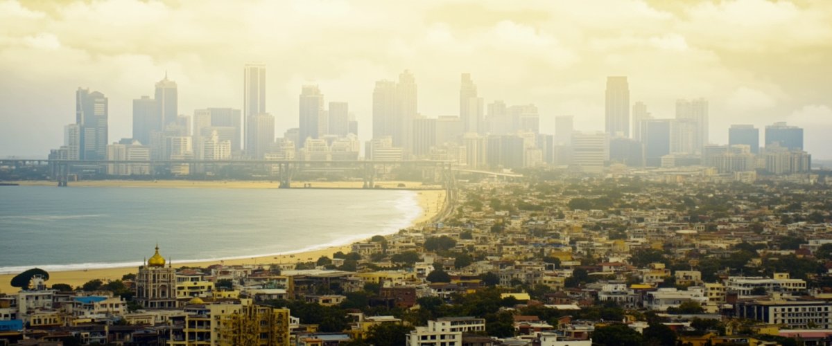 Painterly banner illustration of Visakhapatnam
