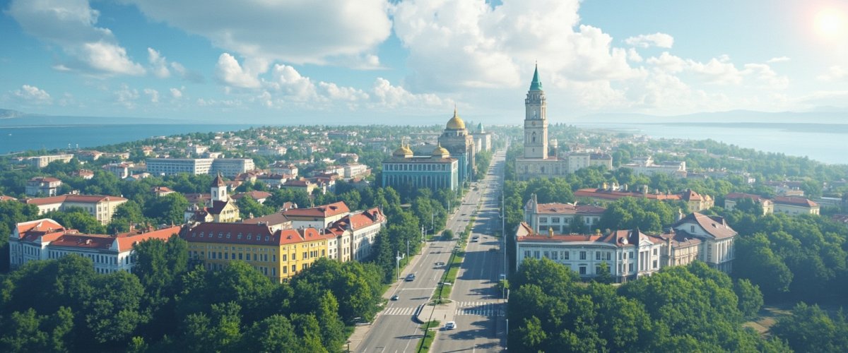 Painterly banner illustration of Vorobyovo