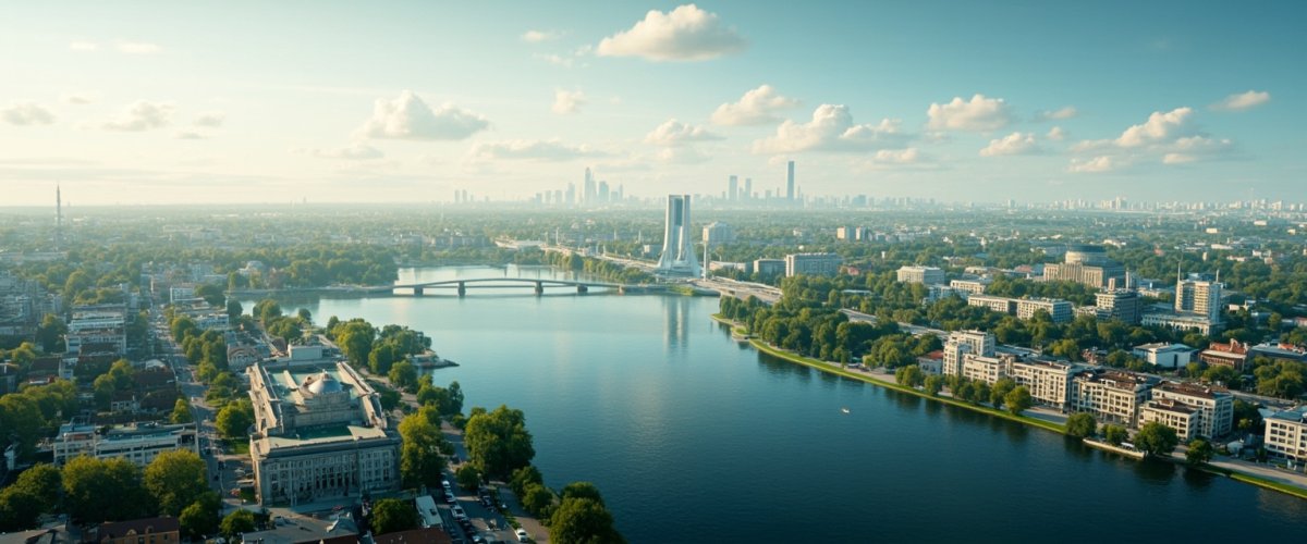 Painterly banner illustration of Wannsee