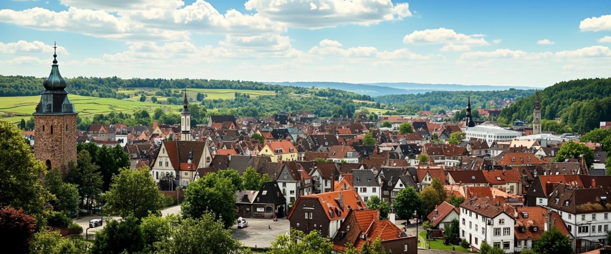 Painterly banner illustration of Weilheim an der Teck