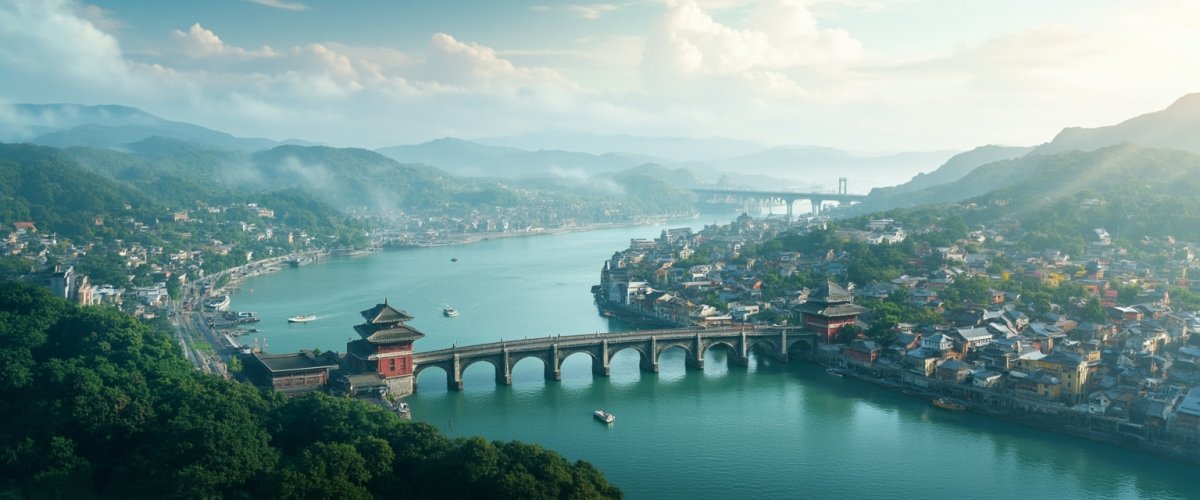 Painterly banner illustration of Yongzhou