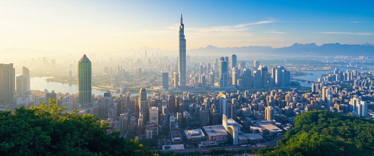 Painterly banner illustration of Zhengzhou