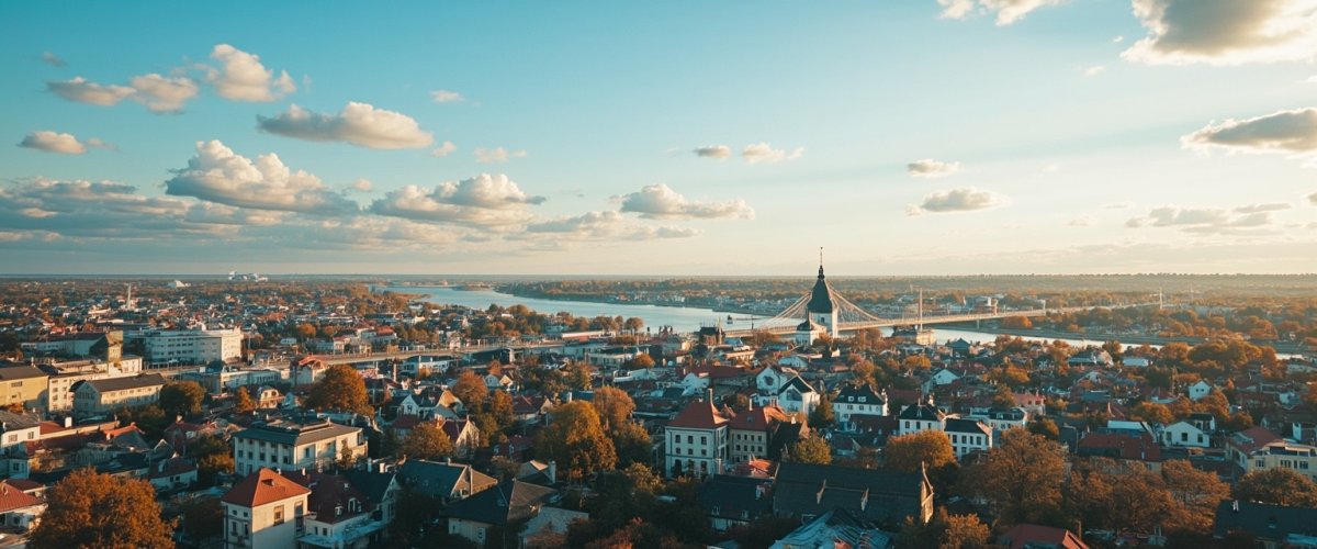 Painterly banner illustration of Žiežmariai